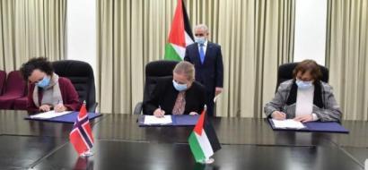 Norway, UNICEF, and the Palestinian Ministry of Health sign new partnership agreement to strengthen early childhood health care, protection, and development, and to support COVID-19 response activities in the State of Palestine